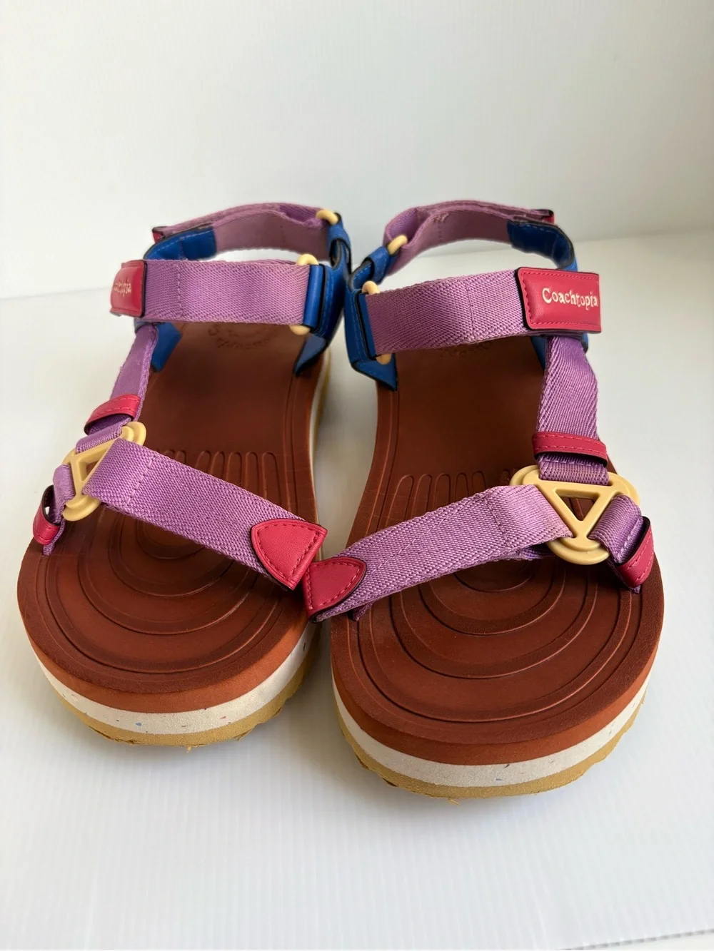 Coachtopia Strappy Sandals Size 9 Multicolor  EUC